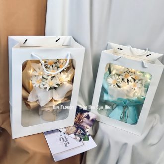 túi hoa họa mi giấy kèm đèn