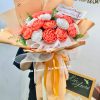bó hoa giấy handmade màu cam