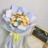 bó hoa giấy handmade vàng trắng