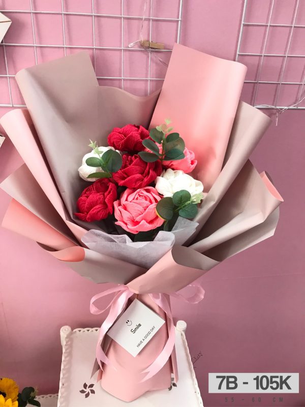 bó hoa giấy nhún 7 bông