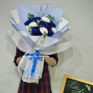 bó hoa giấy nhún xanh