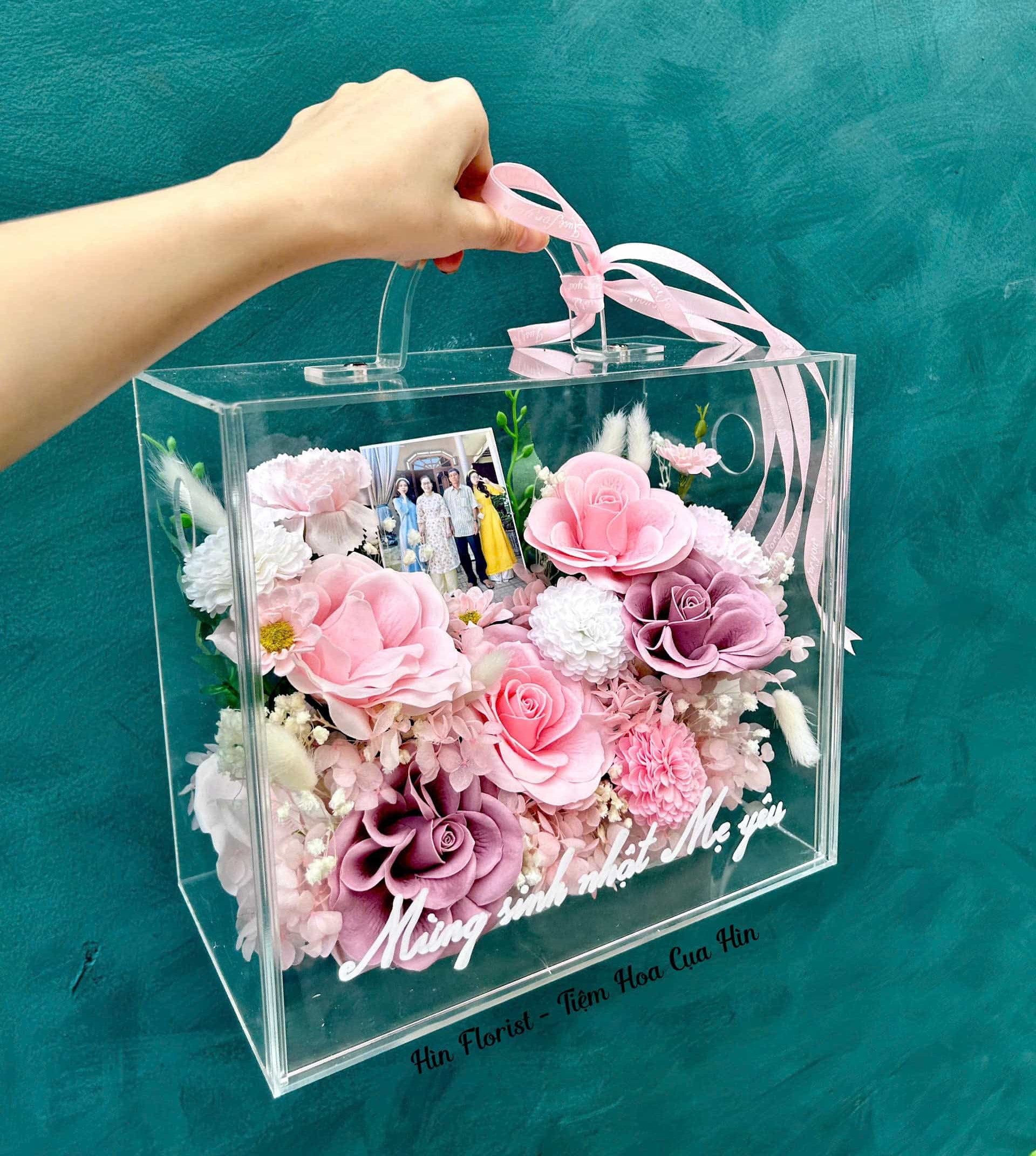 box hoa sáp mix hoa khô box hoa sáp mix hoa khô