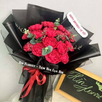 hoa giấy handmade đỏ