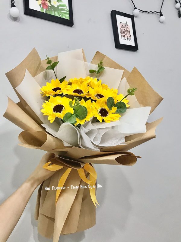 hướng dương sáp thơm bó 10 bông