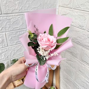bó hoa hồng sáp mix baby