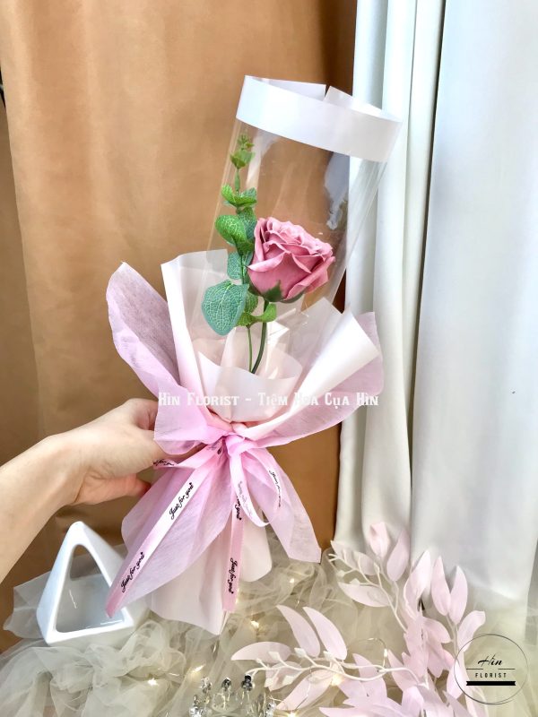 Bó 1 hoa hồng sáp thơm