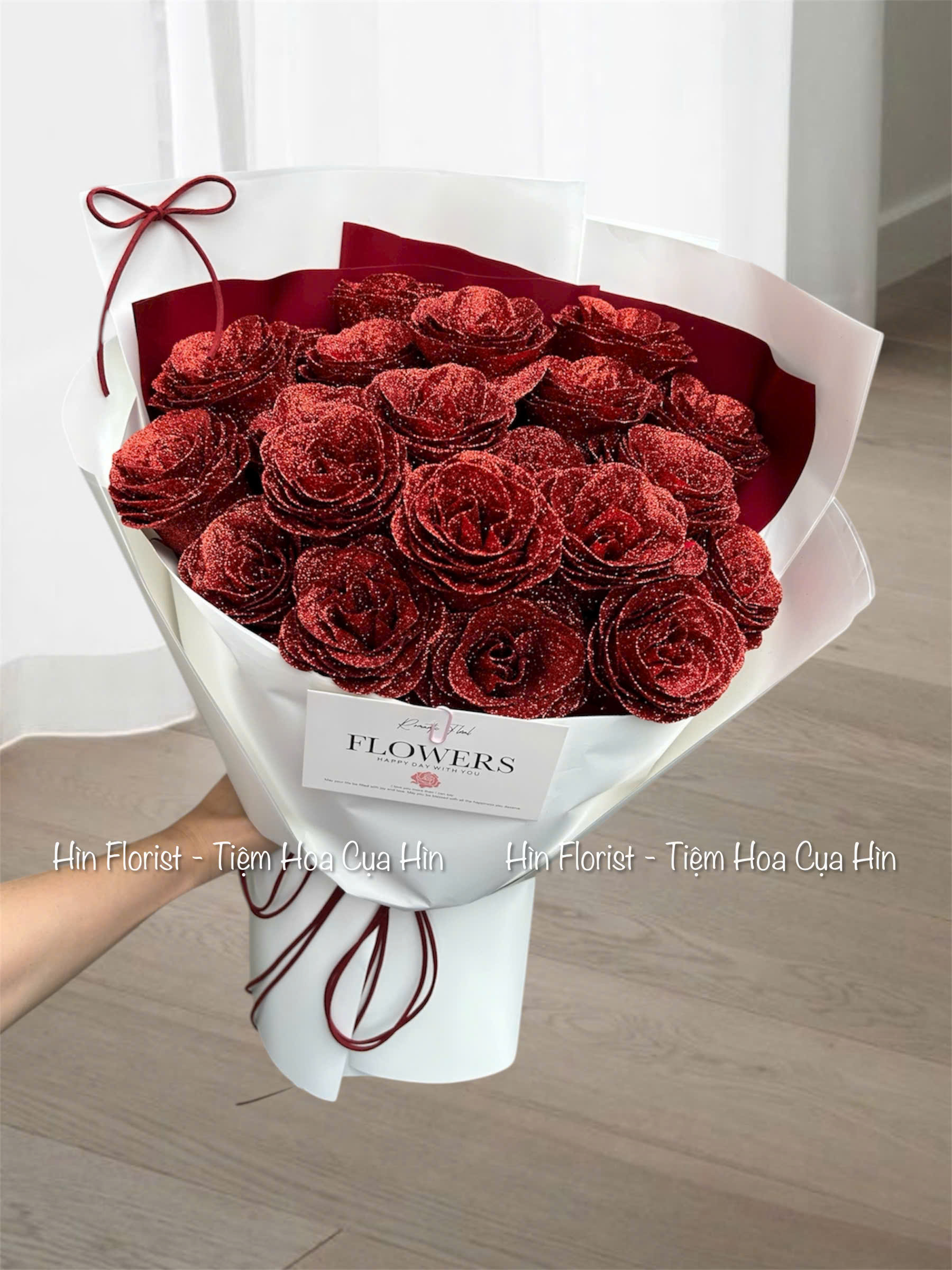 bó 22 hoa kim tuyến đỏ bó 22 hoa kim tuyến đỏ