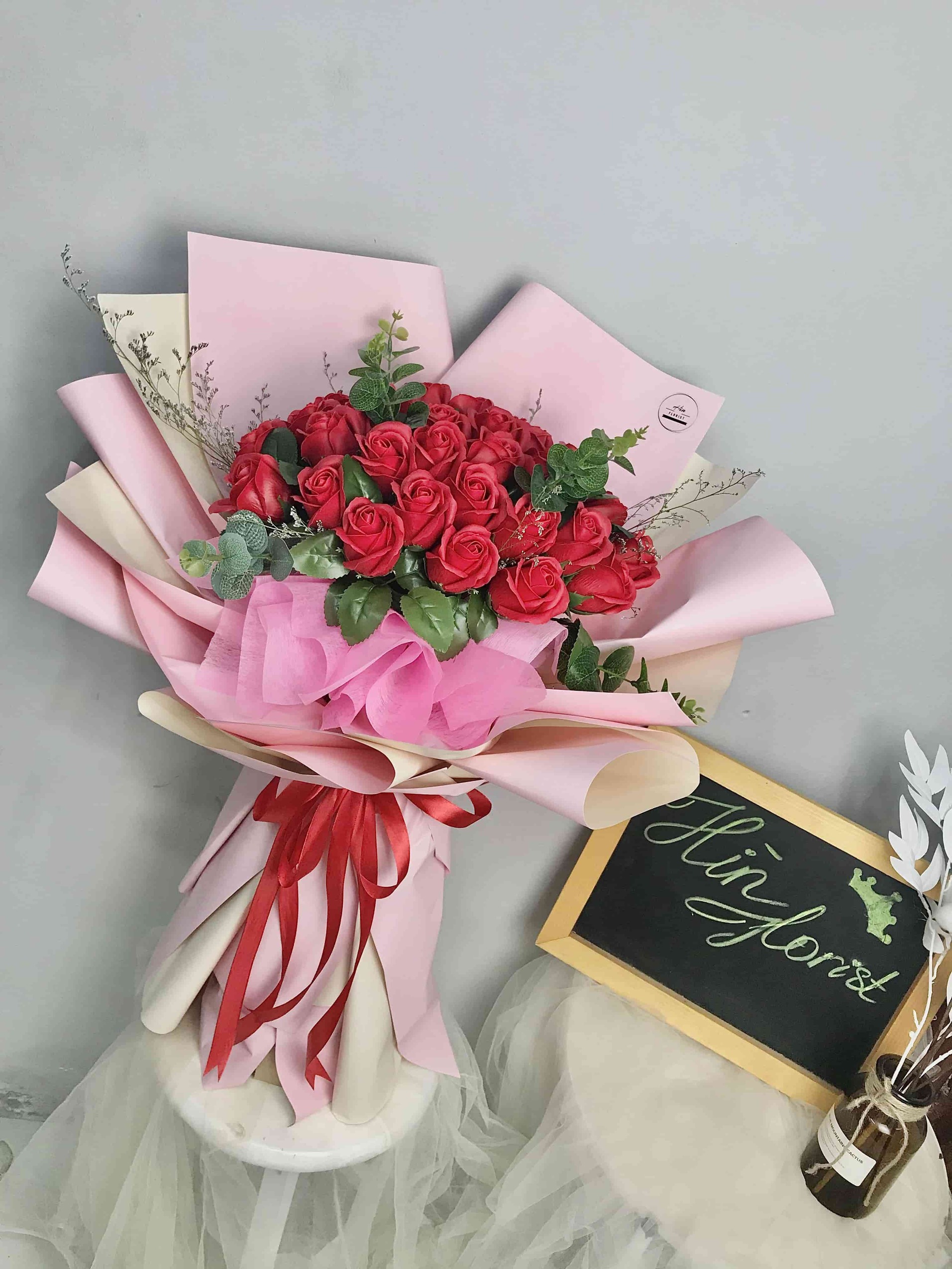 Bó hoa hồng sáp đỏ 30B Bó hoa hồng sáp đỏ 30B