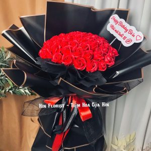 hoa hồng sáp đỏ 50 bông