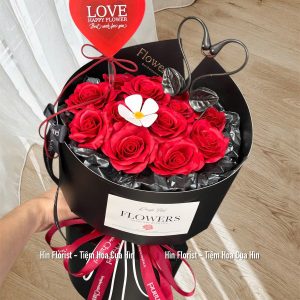 bó hoa hồng sáp đỏ flower art